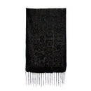Floral Damask Pattern Devore Velvet Scarf
