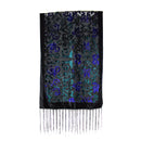 Floral Damask Pattern Devore Velvet Scarf