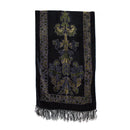 Floral Scrollwork Pattern Devore Velvet Scarf