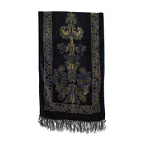 Floral Scrollwork Pattern Devore Velvet Scarf