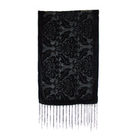 Damask Leafy Devore Velvet Scarf