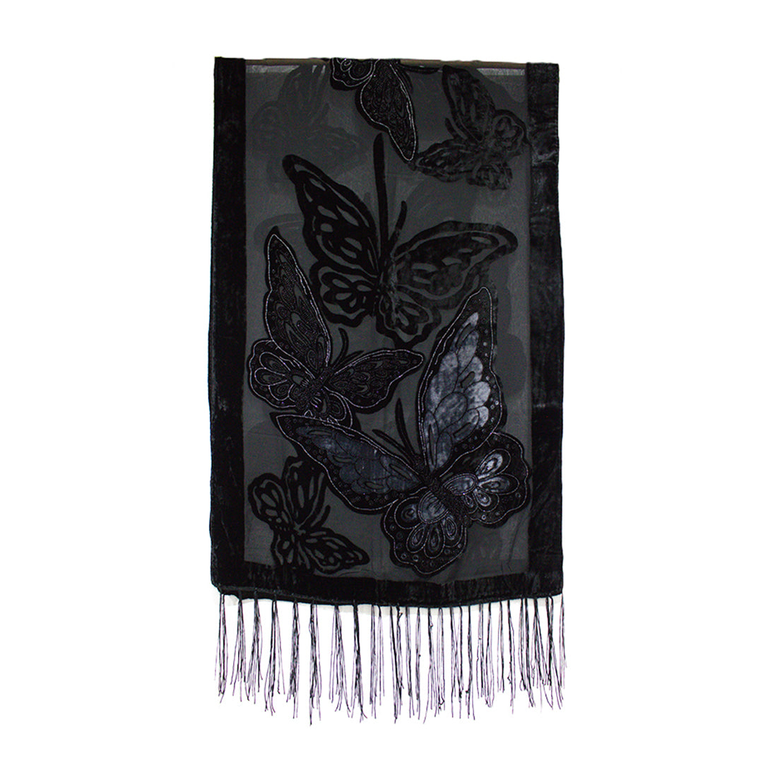 Butterfly Devore Velvet Scarf