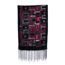 Geometric Burnout Devore Velvet Scarf
