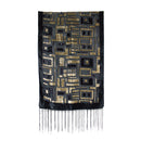Geometric Burnout Devore Velvet Scarf