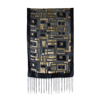 Geometric Burnout Devore Velvet Scarf