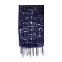Geometric Burnout Devore Velvet Scarf