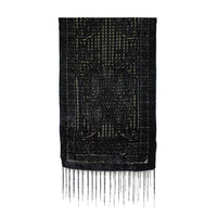 Black Paisley Burnout Devore Velvet Scarf