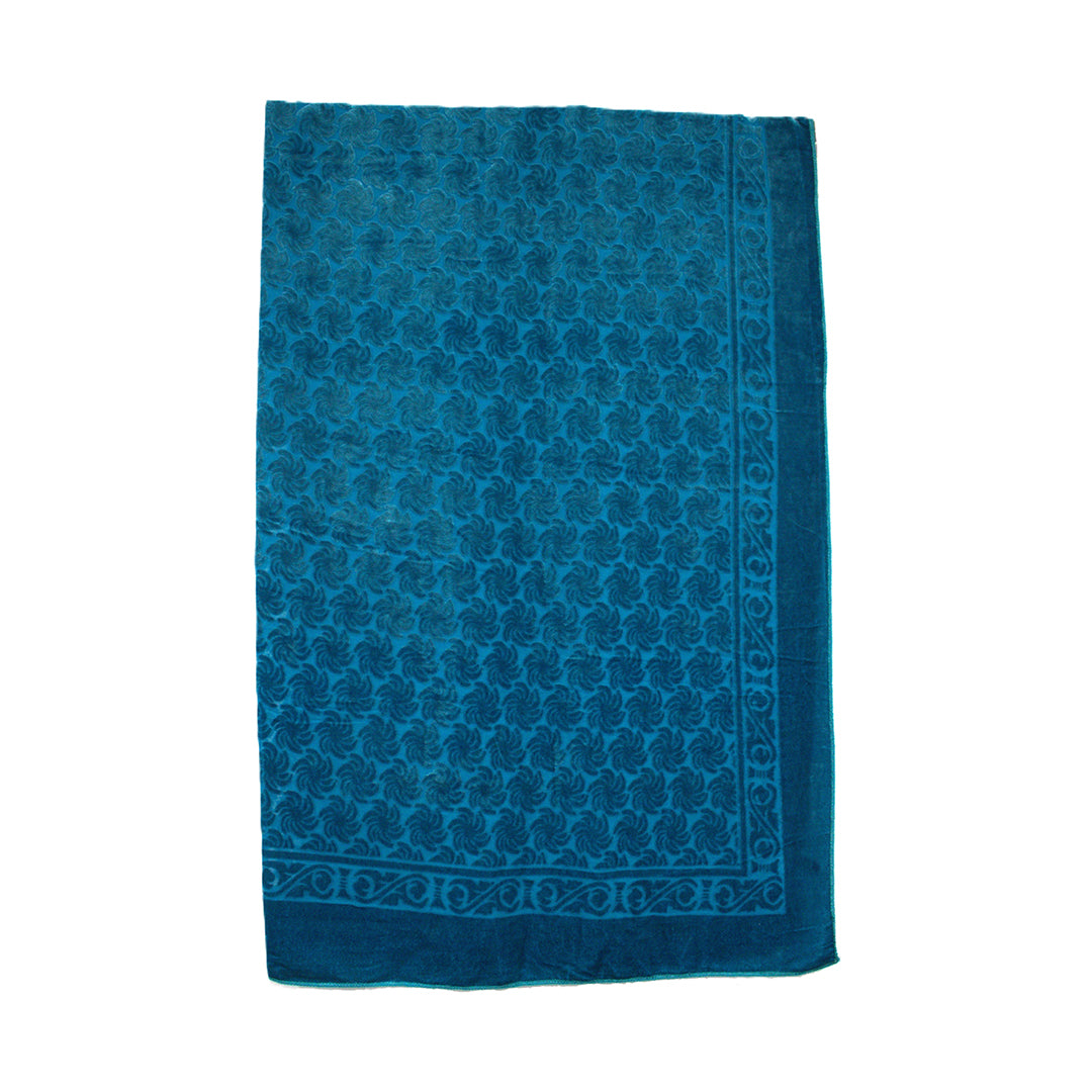 Swirl Burnout Pattern Devore Velvet Square Scarf