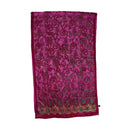 Pink Leaf Devore Velvet Scarf