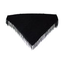 Houndstooth Burnout Devore Velvet Square Scarf