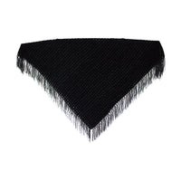 Houndstooth Burnout Devore Velvet Square Scarf