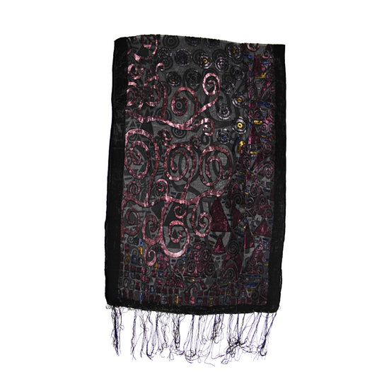 Swirl Devore Velvet Scarf