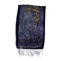 Multicoloured Swirl Devore Velvet Scarf