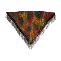 Multi Color Burnout Devore Velvet Square Scarf