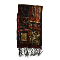 Multicoloured Stylish Devore Velvet Scarf with  Borders