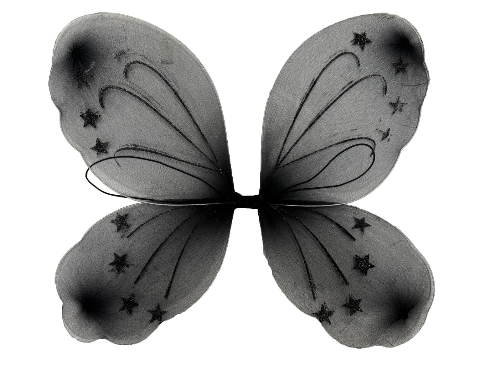 Large Fairy Butterfly Wings with Glitter Star Design