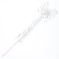 White Butterfly Wand with Streamers