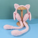 Cat Earmuffs with Flapping Ears (Squeeze Tails)