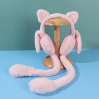 Cat Earmuffs with Flapping Ears (Squeeze Tails)