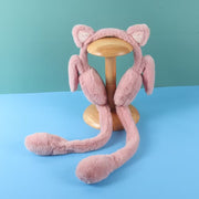Cat Earmuffs with Flapping Ears (Squeeze Tails)