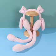 Teddy Bear Earmuffs with Flapping Ears (Squeeze Tails)
