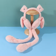 Teddy Bear Earmuffs with Flapping Ears (Squeeze Tails)