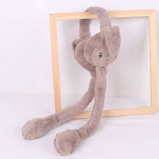 Smiley Face Earmuffs with Flapping Ears (Squeeze Tails)