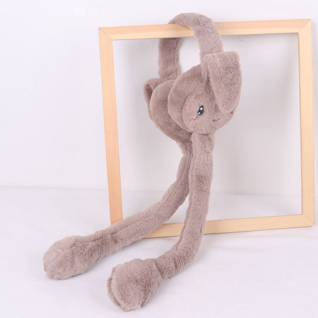 Smiley Face Earmuffs with Flapping Ears (Squeeze Tails)