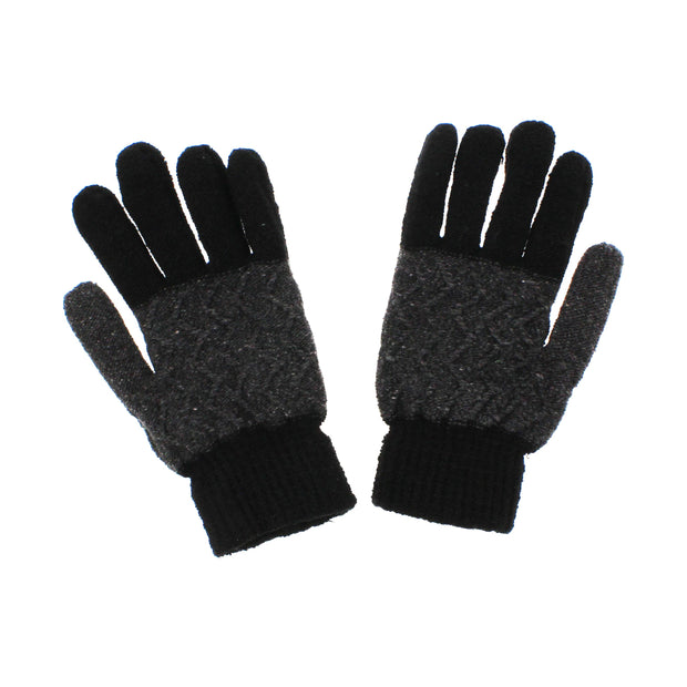 Assorted Colour Patterned Thick Winter Gloves with Fleece Lining