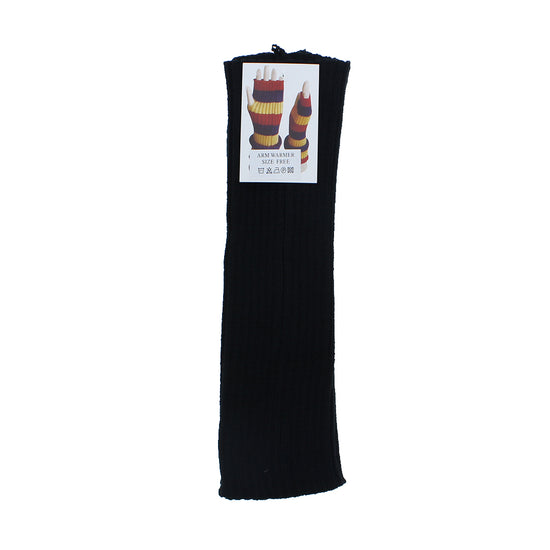 Black Fingerless Wrist Length Hand Warmers