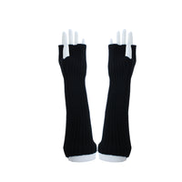 Black Fingerless Wrist Length Hand Warmers
