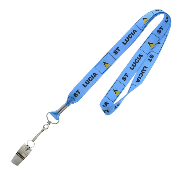 Metal Whistle on St. Lucia Lanyard