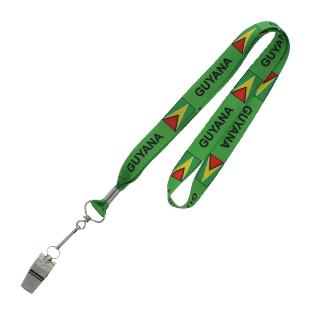 Metal Whistle on Guyana Lanyard
