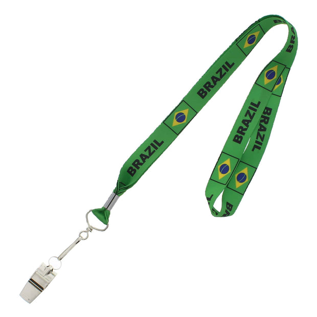 Metal Whistle on Brazil Lanyard