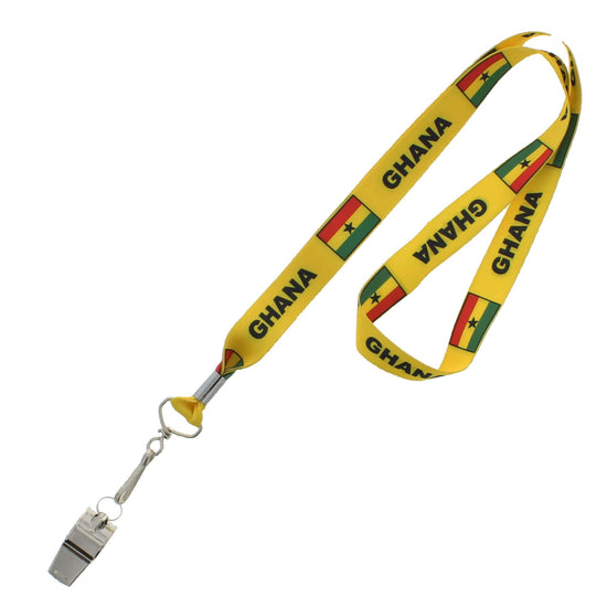 Metal Whistle on Ghana Lanyard