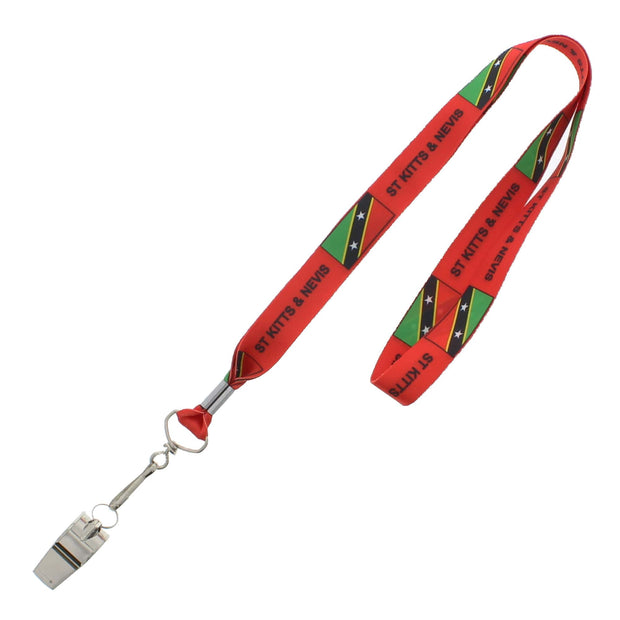 Metal Whistle on St. Kitts & Nevis Lanyard