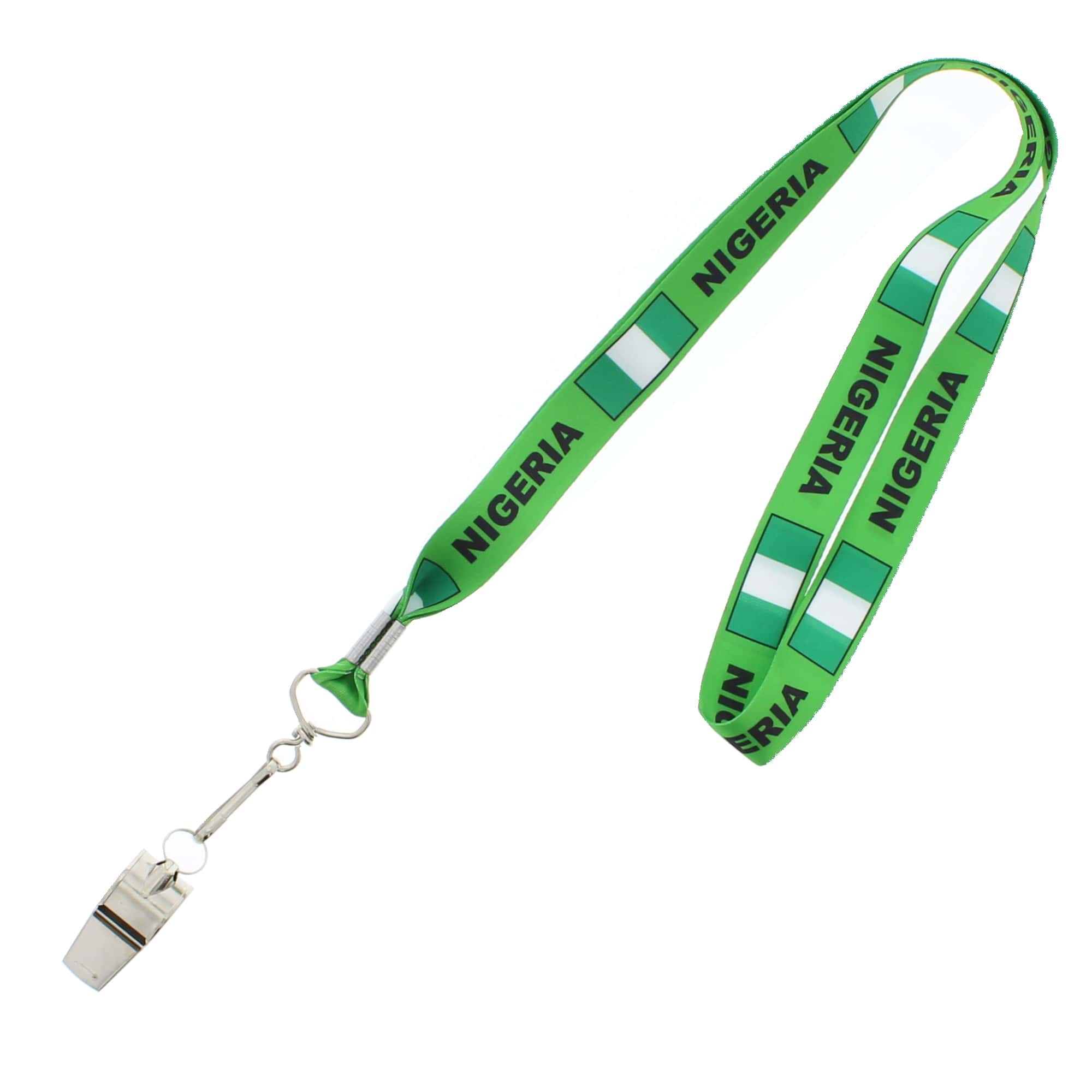 Metal Whistle on Nigeria Lanyard