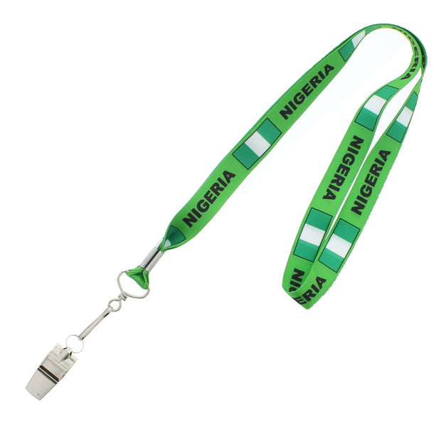 Metal Whistle on Nigeria Lanyard