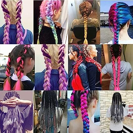 60cm Jumbo Colourful Twist Braiding Hair Extension