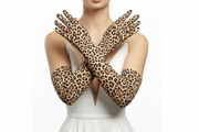 Long Leopard Gloves