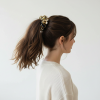 Rope & Chain Print Hair Scrunchie