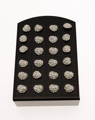 Stone Heart-Shaped Earrings