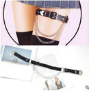 PU Elasticated Double Chain Garter