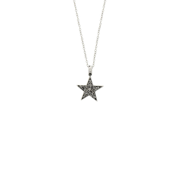 Detailed Pentagram Chain Necklace