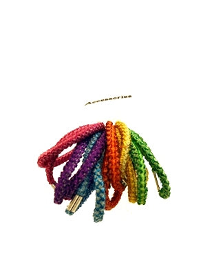 Hair Elastics Bright Assorted 12pcs/card