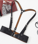 PU Leather Chest & Waist Harness Single Belt