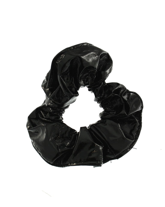 Black PVC Scrunchie