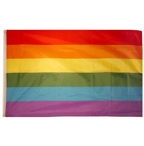 5 x 3 Feet Rainbow Flag with Brass Eyelets