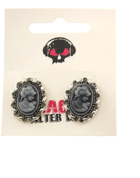 Cameo Earrings with Stones