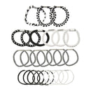 Hair Elastics Black / White mix 24pcs / Card